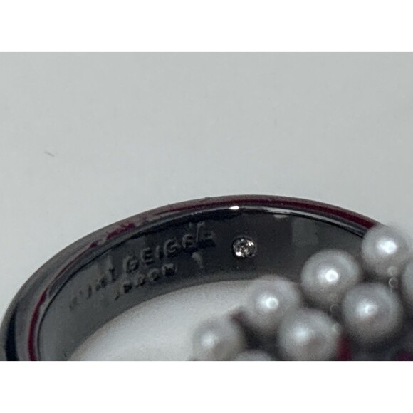 Kurt Geiger Eagle Head Cocktail Ring Green Crystal Statement Silver Tone Size 9 - Picture 13 of 14